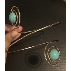 Boho Faux Turquoise Adjustable Arm Band